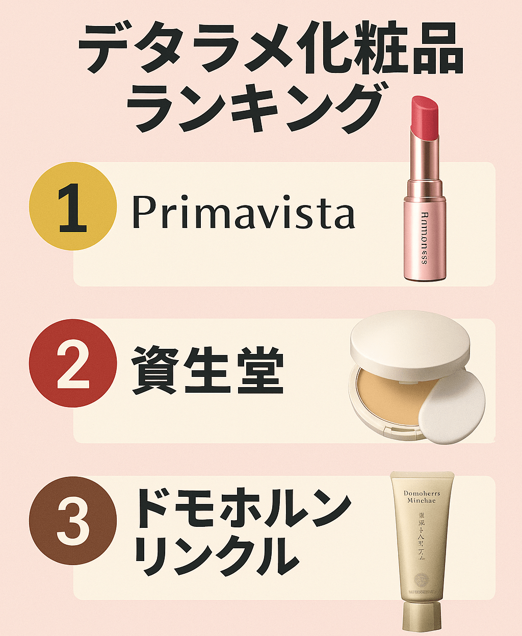 素人が考える化粧品ランキング